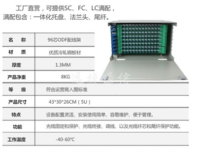 光纜配線系統的核心組件 24芯ODF箱與ODF儲纖單元的功能解析